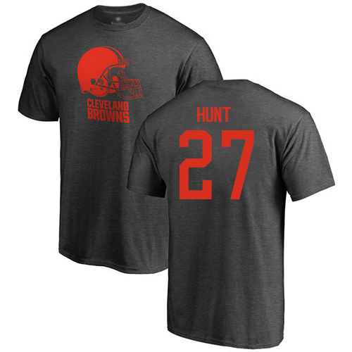 Men Cleveland Browns Kareem Hunt Ash Jersey #27 NFL Football One Color T Shirt